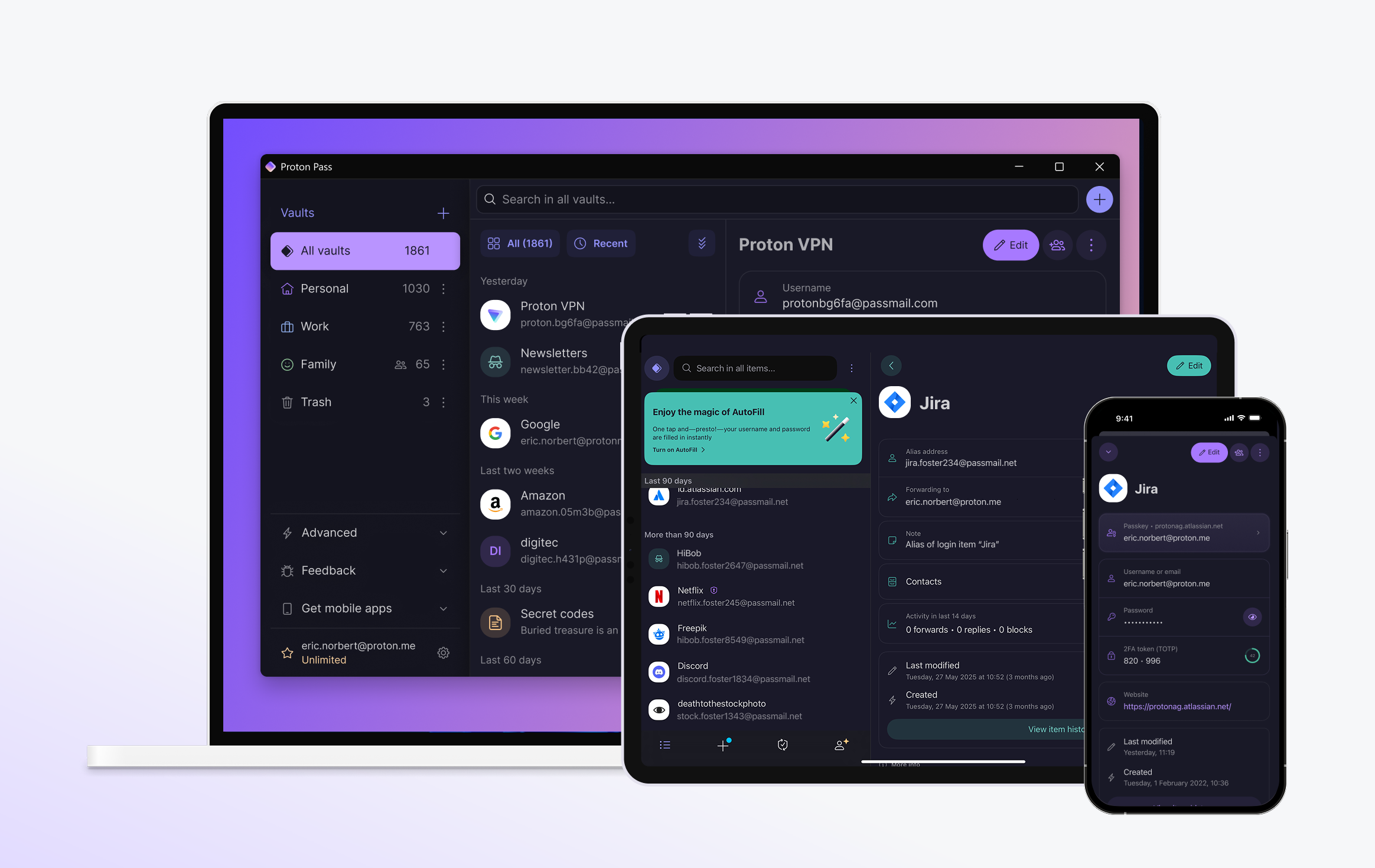 screenshot of Proton Pass